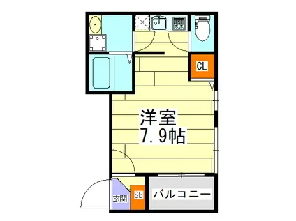 コンフォートハウスMIO(1K/3階)の間取り写真