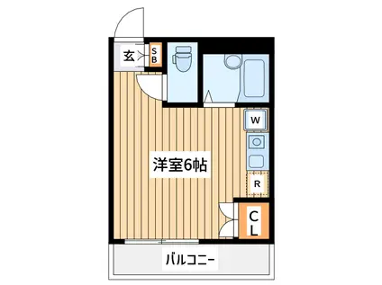 ベース東林間(ワンルーム/2階)の間取り写真