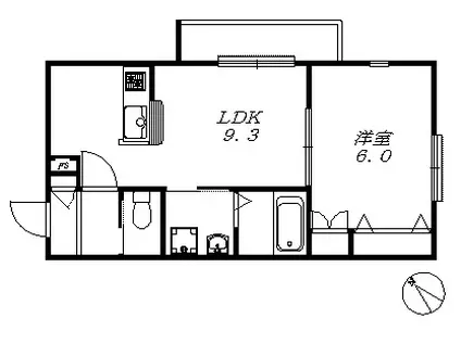 フレシール(1LDK/1階)の間取り写真