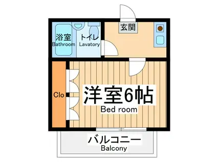 マリオン相模原ビル(1K/5階)の間取り写真