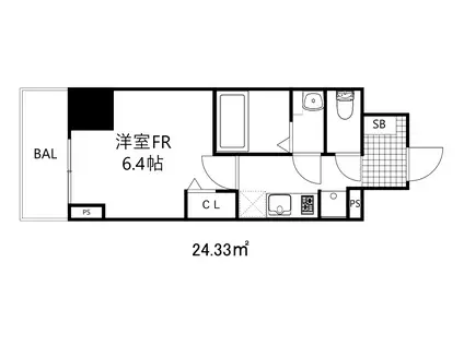 クレストタップディータ神戸西パークフロント(1K/2階)の間取り写真