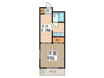 藤コーポ(1DK/1階)の間取り写真
