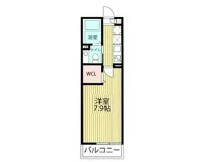 エルスタンザ市川湊(1K/3階)の間取り写真