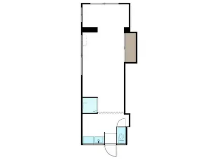 三州コーポ(1DK/3階)の間取り写真