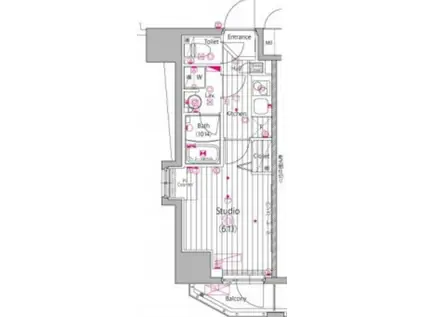 ガーラ・ステーション横濱関内(1K/2階)の間取り写真