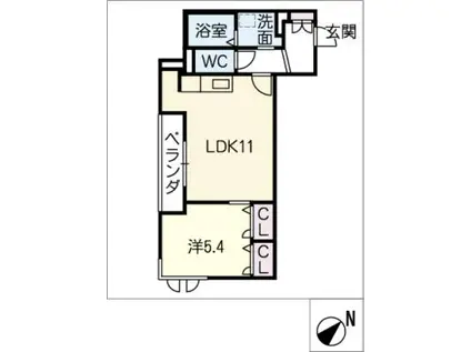 MDグランデ(1LDK/2階)の間取り写真