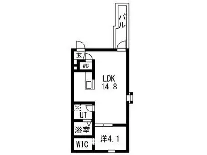 SEREINE NEFLIER(1LDK/2階)の間取り写真