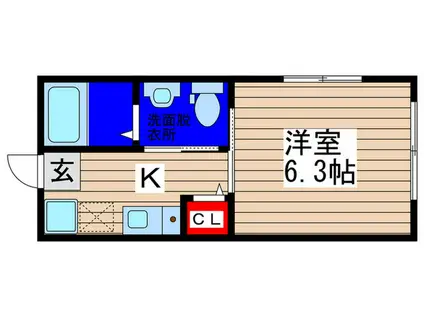 アバンダンス石神井公園(1K/1階)の間取り写真