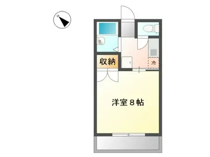 セントフォレスト下中野 A棟(1K/3階)の間取り写真