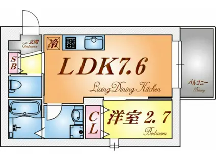 グルーブメゾン須磨東町(1DK/1階)の間取り写真
