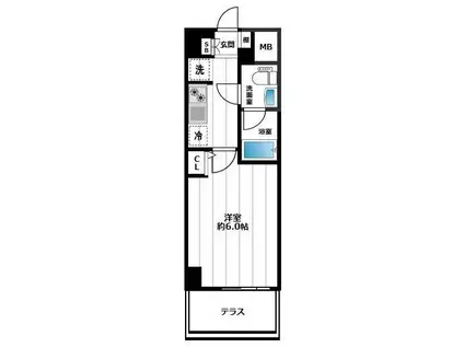 グランヴァン西川口(1K/1階)の間取り写真