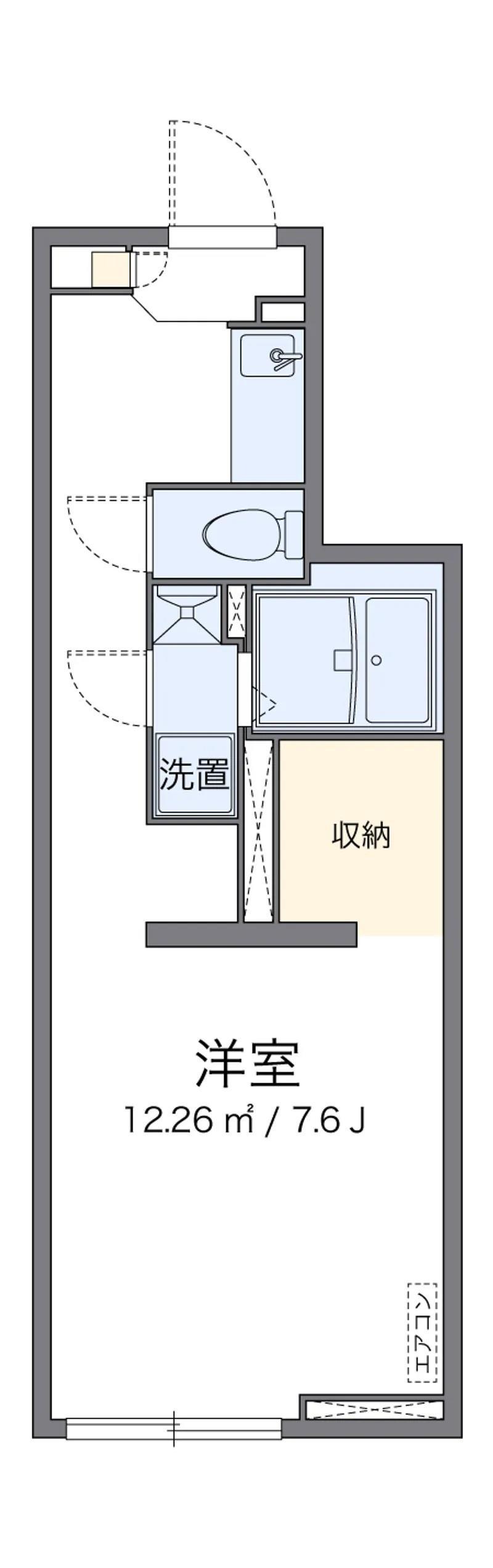 アルクソレイユ(1K/1階)の間取り写真