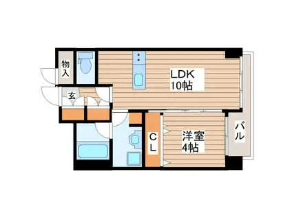 PAX RESIDENCE(1LDK/4階)の間取り写真