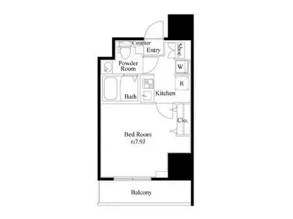 ルフレ深川イースト(1K/11階)の間取り写真