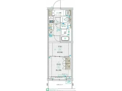 GENOVIA世田谷桜(2K/1階)の間取り写真