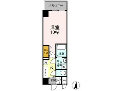 GLANPIA(1K/5階)の間取り写真