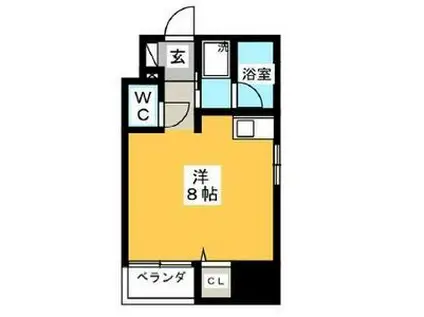 アーバンハイツ桜ヶ丘(ワンルーム/2階)の間取り写真