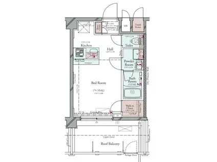 プラシア蒲田 THE GRAND RESIDENCE(ワンルーム/5階)の間取り写真