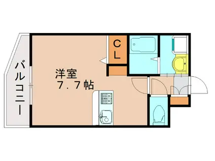 アーバンビュー吉塚(1K/6階)の間取り写真