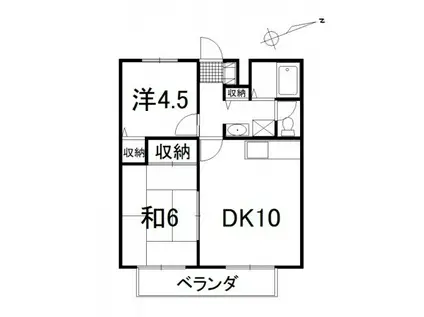 あかりみやわき(2DK/1階)の間取り写真