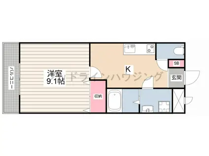 コンフォール(1K/1階)の間取り写真