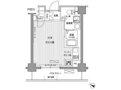 ヒューリックレジデンス茗荷谷(1K/4階)の間取り写真