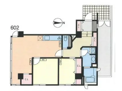ドアーズ中野(2LDK/6階)の間取り写真