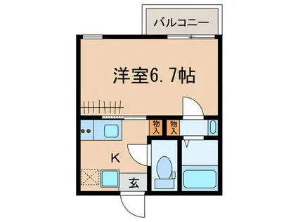 GSEL赤塚(1K/2階)の間取り写真