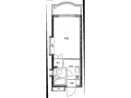 ハイタウン学芸大学(1K/2階)の間取り写真