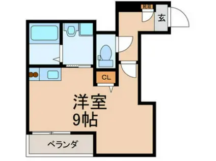 エターナルノット2(ワンルーム/2階)の間取り写真