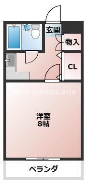 東海第1ビル(1K/3階)の間取り写真