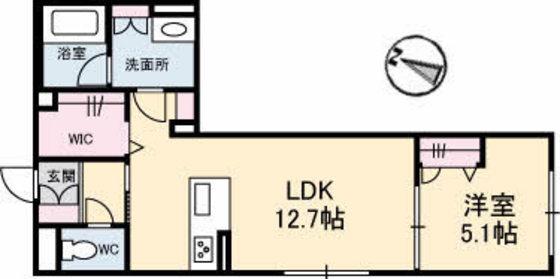 ピアヌーラ東雲(1LDK/1階)の間取り写真