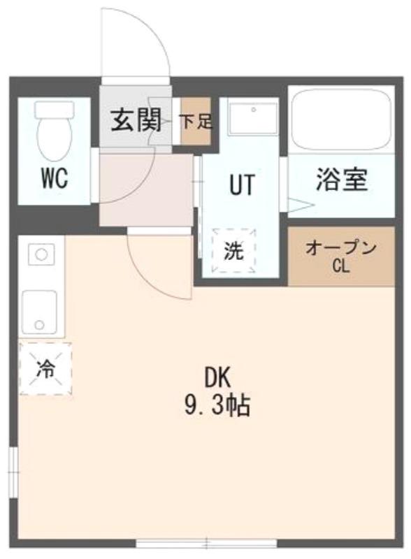 COFFRET西町北(ワンルーム/1階)の間取り写真