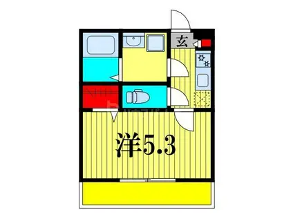 船橋市湊町1丁目(1K/3階)の間取り写真