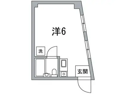 パインドール浅草(ワンルーム/2階)の間取り写真