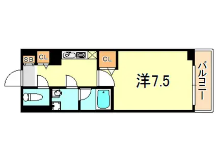 フェリーチェス(1K/2階)の間取り写真