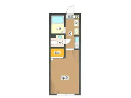 ベルハイム(ワンルーム/1階)の間取り写真