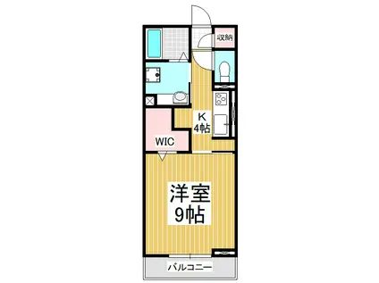 コンフォーティア箕輪 A棟(1K/2階)の間取り写真