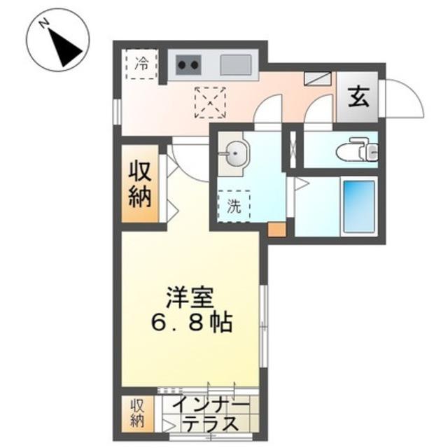 PETIT CHOU(1K/1階)の間取り写真