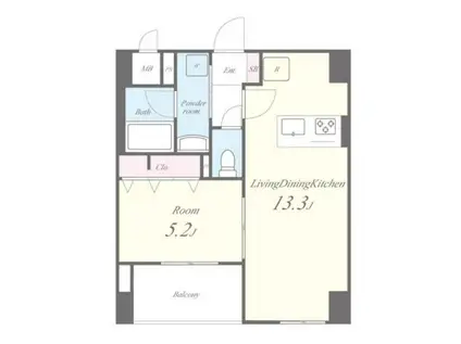 GRACE KR ASAKUSA グレースケーアール浅草(1LDK/9階)の間取り写真