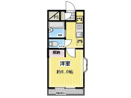 アズつつじヶ丘レジデンス(1K/2階)の間取り写真