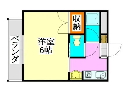 ジュネパレス津田沼15(1K/1階)の間取り写真