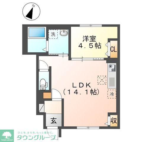 プランドール東大泉(1LDK/1階)の間取り写真