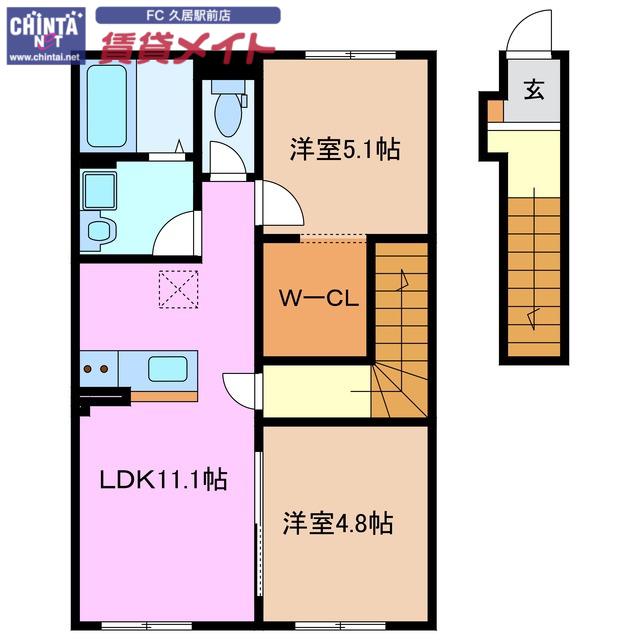 MASTER PIECE88(2LDK/2階)の間取り写真