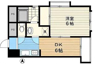 ハイライフ桜台(1DK/8階)の間取り写真