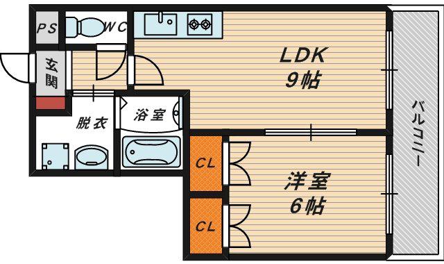 Mプラザ城東六番館(1LDK/2階)の間取り写真