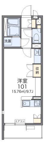 レオネクストラシュレ博多I(ワンルーム/1階)の間取り写真