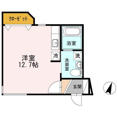 CASA AURORA(ワンルーム/2階)の間取り写真