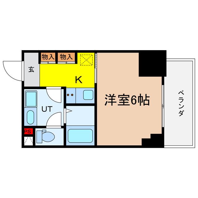 ルフォンプログレ堺筋本町タワーレジデンス(1K/14階)の間取り写真