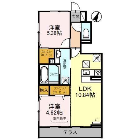 キャトルセゾン(2LDK/1階)の間取り写真